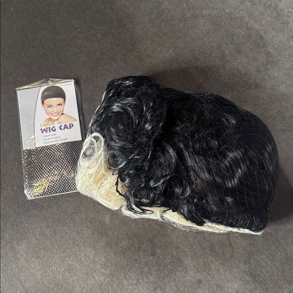 Women’s Black & White Halloween Costume Cosplay Wig One Size NEW - Picture 5 of 7